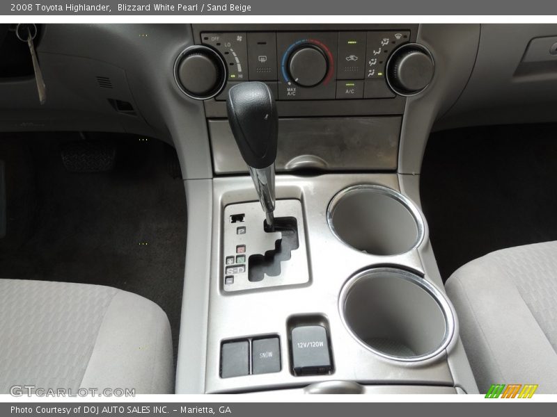 Blizzard White Pearl / Sand Beige 2008 Toyota Highlander