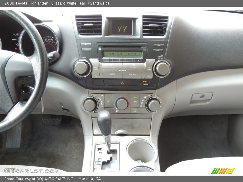 Blizzard White Pearl / Sand Beige 2008 Toyota Highlander