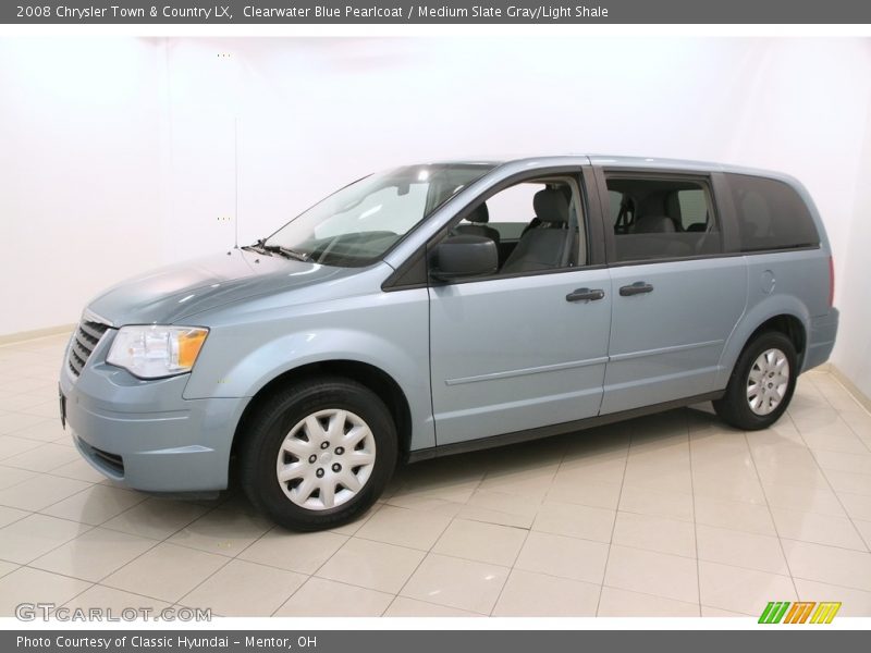 Clearwater Blue Pearlcoat / Medium Slate Gray/Light Shale 2008 Chrysler Town & Country LX