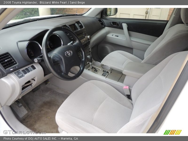 Blizzard White Pearl / Sand Beige 2008 Toyota Highlander