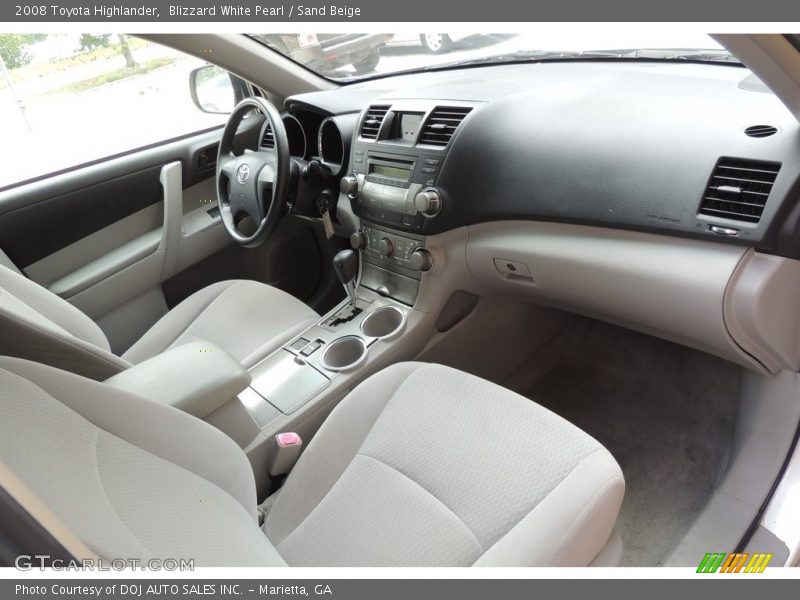 Blizzard White Pearl / Sand Beige 2008 Toyota Highlander