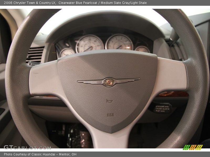 Clearwater Blue Pearlcoat / Medium Slate Gray/Light Shale 2008 Chrysler Town & Country LX