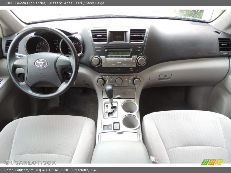 Blizzard White Pearl / Sand Beige 2008 Toyota Highlander