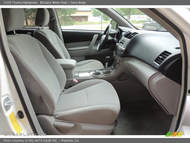 Blizzard White Pearl / Sand Beige 2008 Toyota Highlander