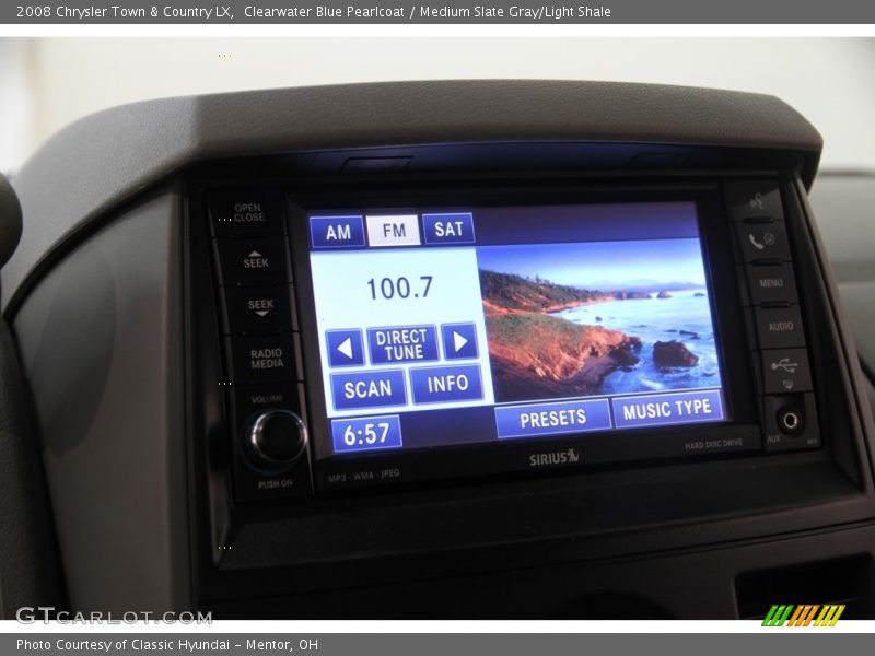 Clearwater Blue Pearlcoat / Medium Slate Gray/Light Shale 2008 Chrysler Town & Country LX