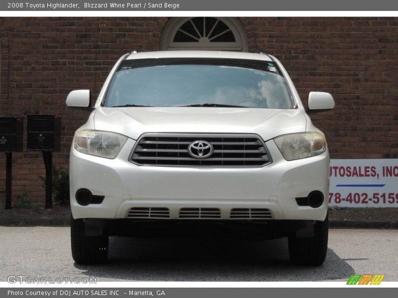 Blizzard White Pearl / Sand Beige 2008 Toyota Highlander