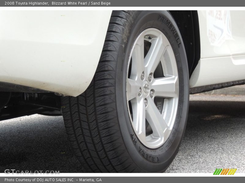 Blizzard White Pearl / Sand Beige 2008 Toyota Highlander