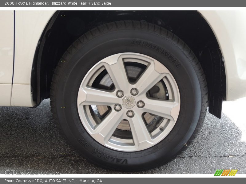 Blizzard White Pearl / Sand Beige 2008 Toyota Highlander