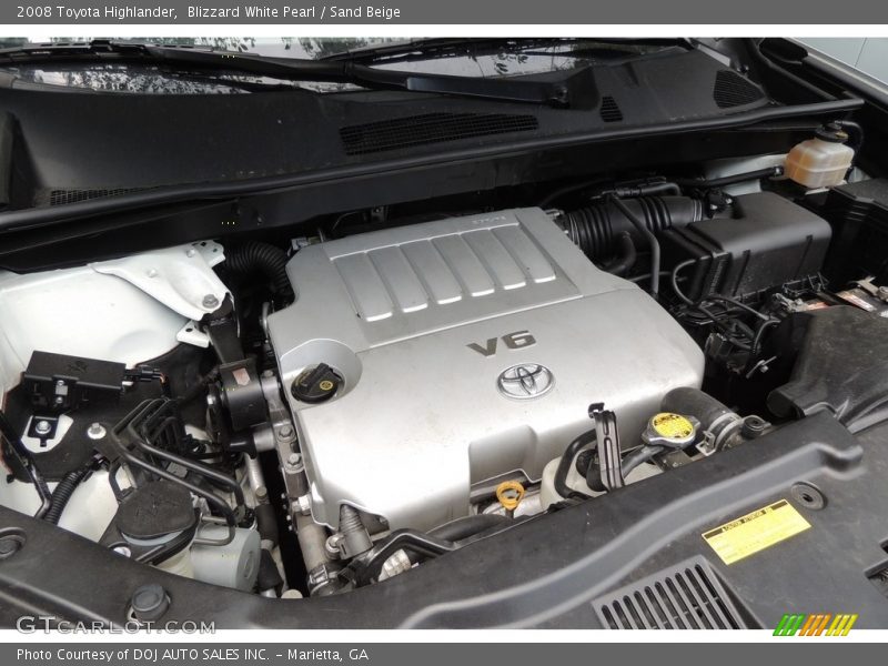 Blizzard White Pearl / Sand Beige 2008 Toyota Highlander