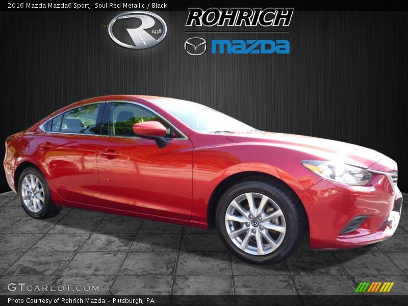 Soul Red Metallic / Black 2016 Mazda Mazda6 Sport