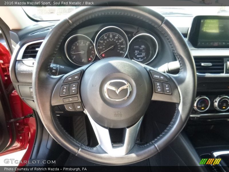 Soul Red Metallic / Black 2016 Mazda Mazda6 Sport
