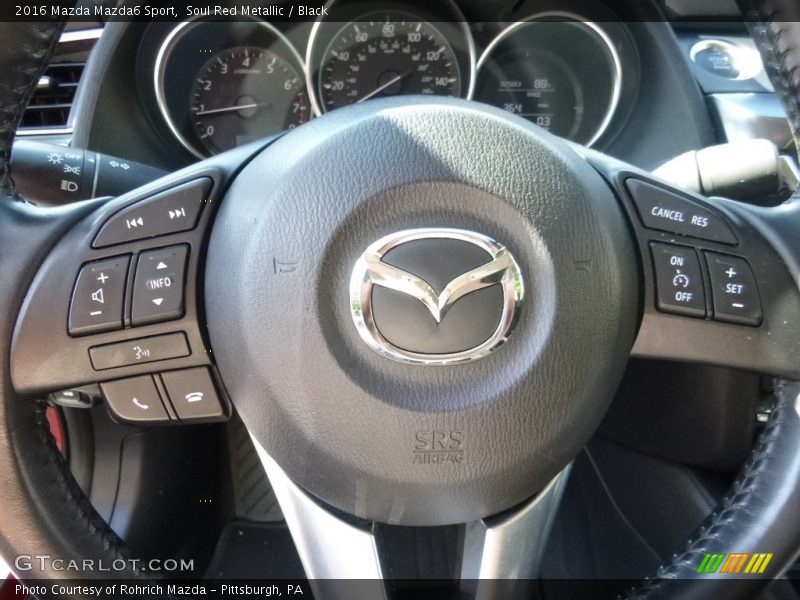 Soul Red Metallic / Black 2016 Mazda Mazda6 Sport