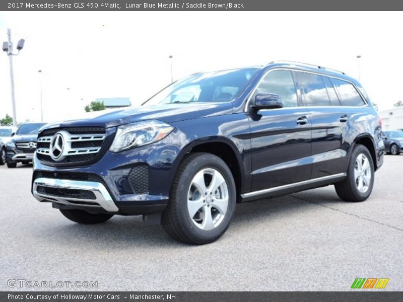 Lunar Blue Metallic / Saddle Brown/Black 2017 Mercedes-Benz GLS 450 4Matic