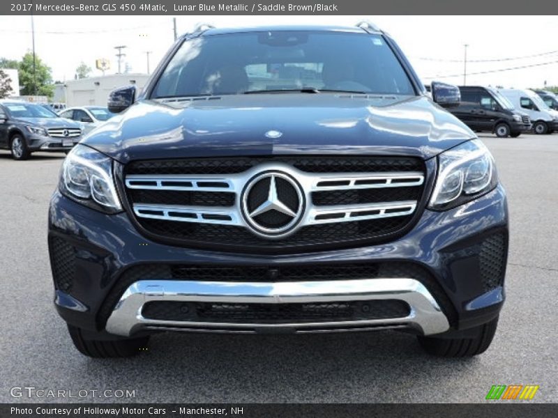 Lunar Blue Metallic / Saddle Brown/Black 2017 Mercedes-Benz GLS 450 4Matic