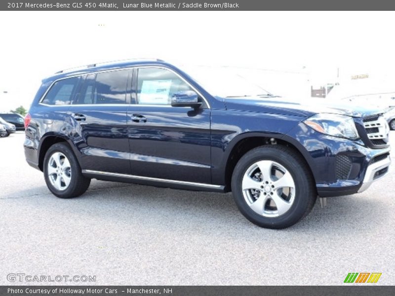 Lunar Blue Metallic / Saddle Brown/Black 2017 Mercedes-Benz GLS 450 4Matic
