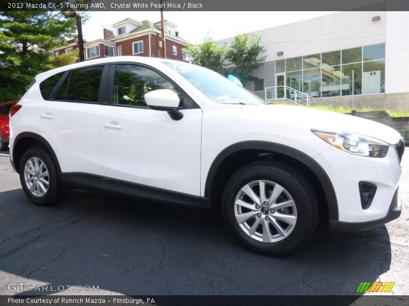 Crystal White Pearl Mica / Black 2013 Mazda CX-5 Touring AWD