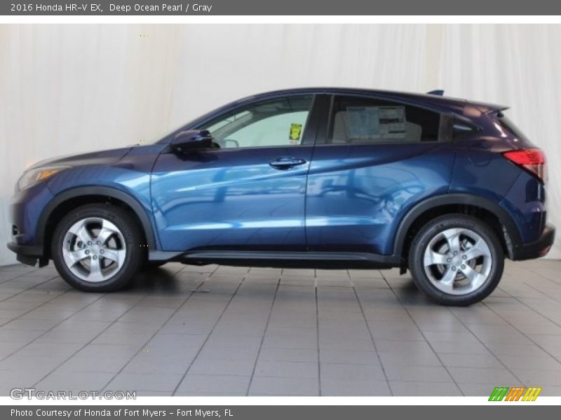 Deep Ocean Pearl / Gray 2016 Honda HR-V EX