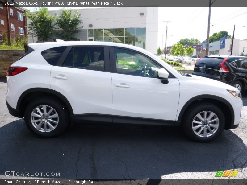 Crystal White Pearl Mica / Black 2013 Mazda CX-5 Touring AWD