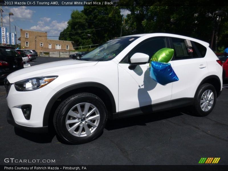 Crystal White Pearl Mica / Black 2013 Mazda CX-5 Touring AWD