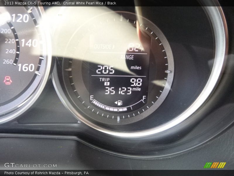 Crystal White Pearl Mica / Black 2013 Mazda CX-5 Touring AWD