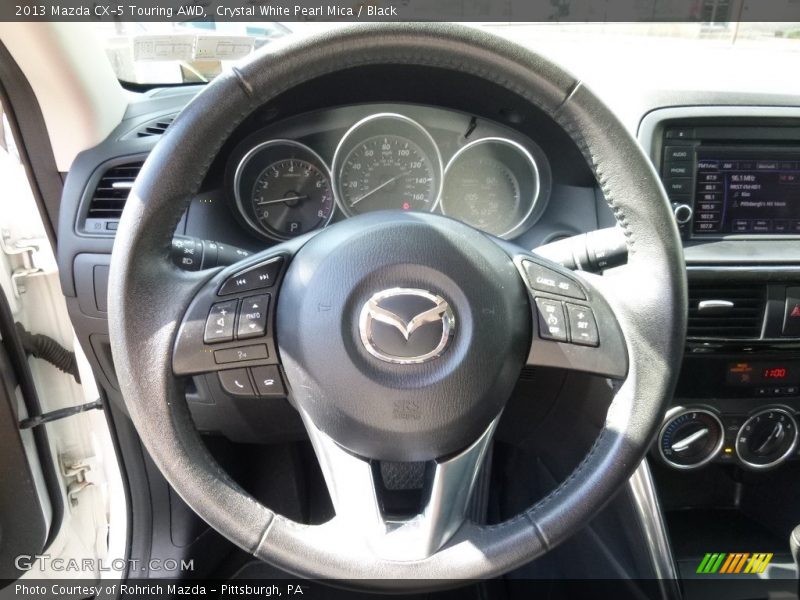 Crystal White Pearl Mica / Black 2013 Mazda CX-5 Touring AWD