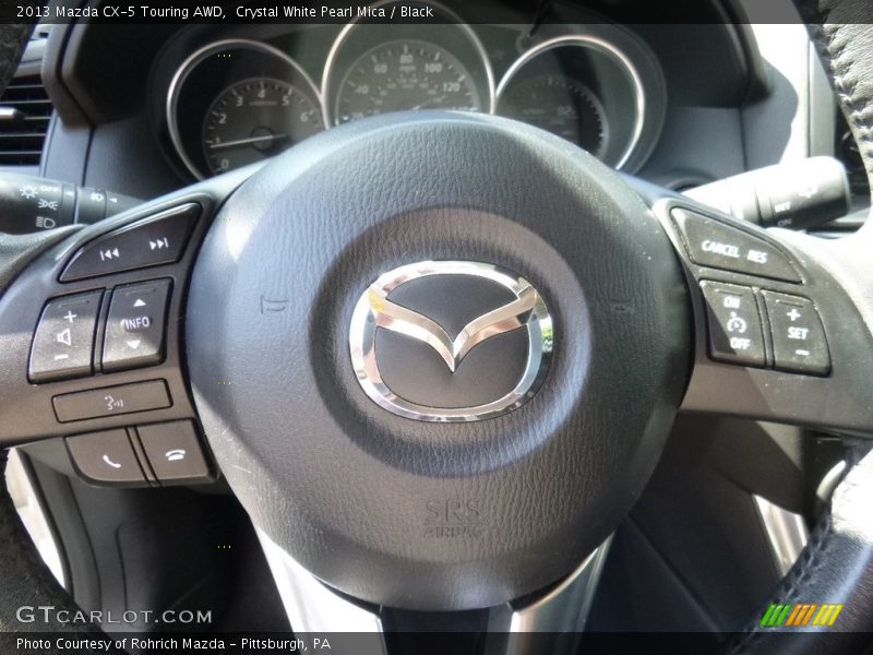 Crystal White Pearl Mica / Black 2013 Mazda CX-5 Touring AWD