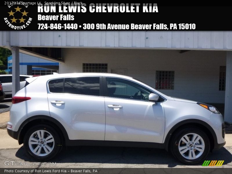 Sparkling Silver / Black 2017 Kia Sportage LX