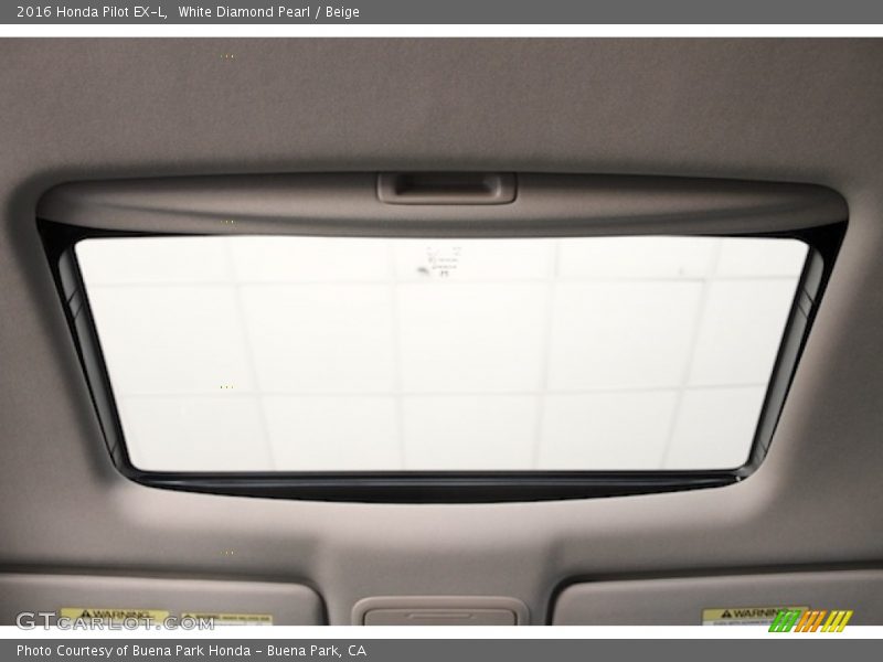 White Diamond Pearl / Beige 2016 Honda Pilot EX-L