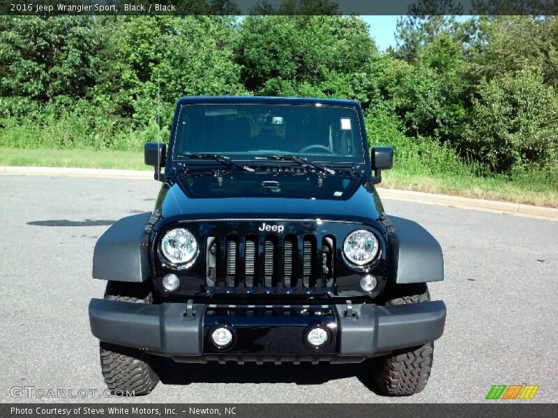 Black / Black 2016 Jeep Wrangler Sport