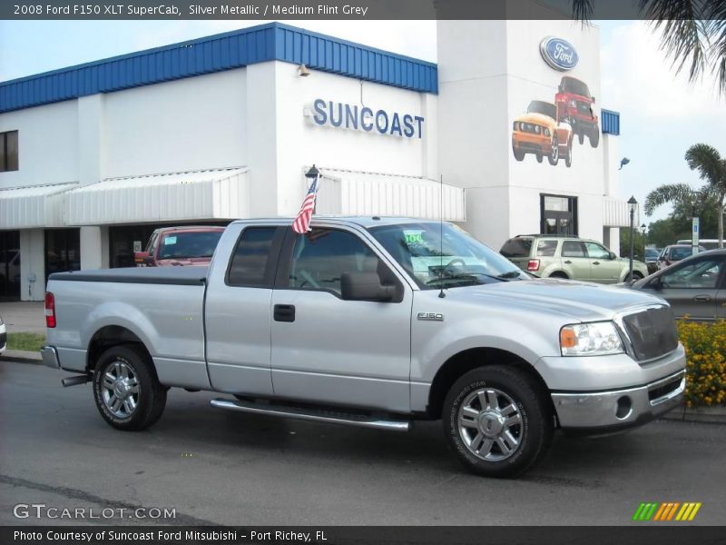 Silver Metallic / Medium Flint Grey 2008 Ford F150 XLT SuperCab