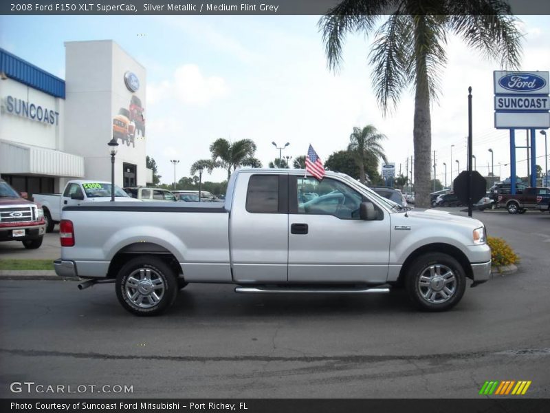 Silver Metallic / Medium Flint Grey 2008 Ford F150 XLT SuperCab