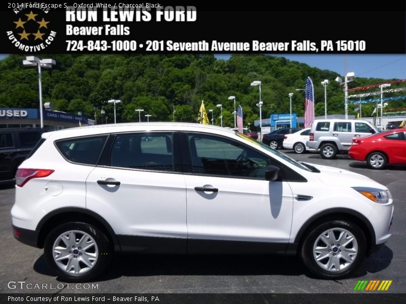 Oxford White / Charcoal Black 2014 Ford Escape S