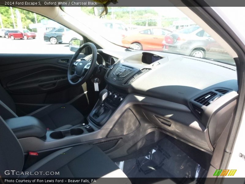 Oxford White / Charcoal Black 2014 Ford Escape S