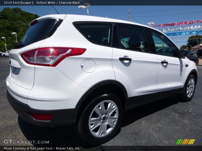 Oxford White / Charcoal Black 2014 Ford Escape S