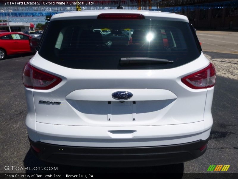 Oxford White / Charcoal Black 2014 Ford Escape S