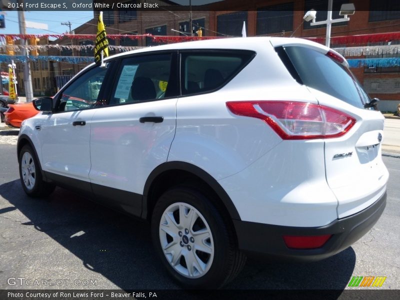 Oxford White / Charcoal Black 2014 Ford Escape S