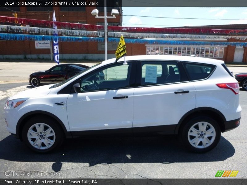 Oxford White / Charcoal Black 2014 Ford Escape S