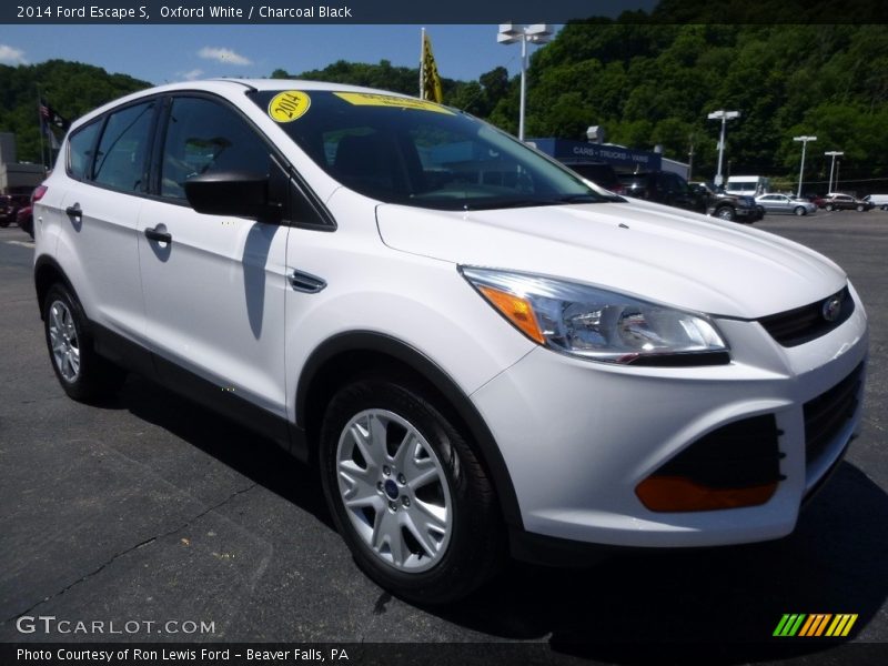 Oxford White / Charcoal Black 2014 Ford Escape S
