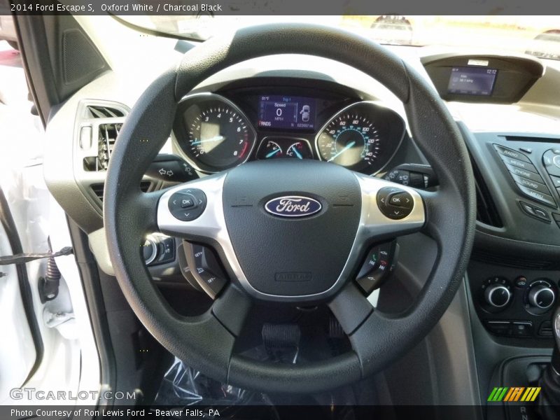 Oxford White / Charcoal Black 2014 Ford Escape S