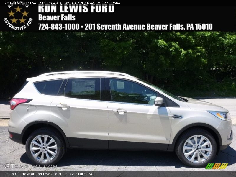White Gold / Medium Light Stone 2017 Ford Escape Titanium 4WD