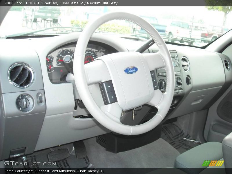 Silver Metallic / Medium Flint Grey 2008 Ford F150 XLT SuperCab