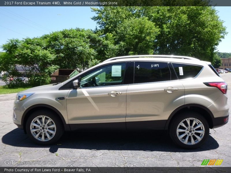 White Gold / Medium Light Stone 2017 Ford Escape Titanium 4WD