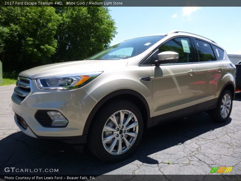White Gold / Medium Light Stone 2017 Ford Escape Titanium 4WD