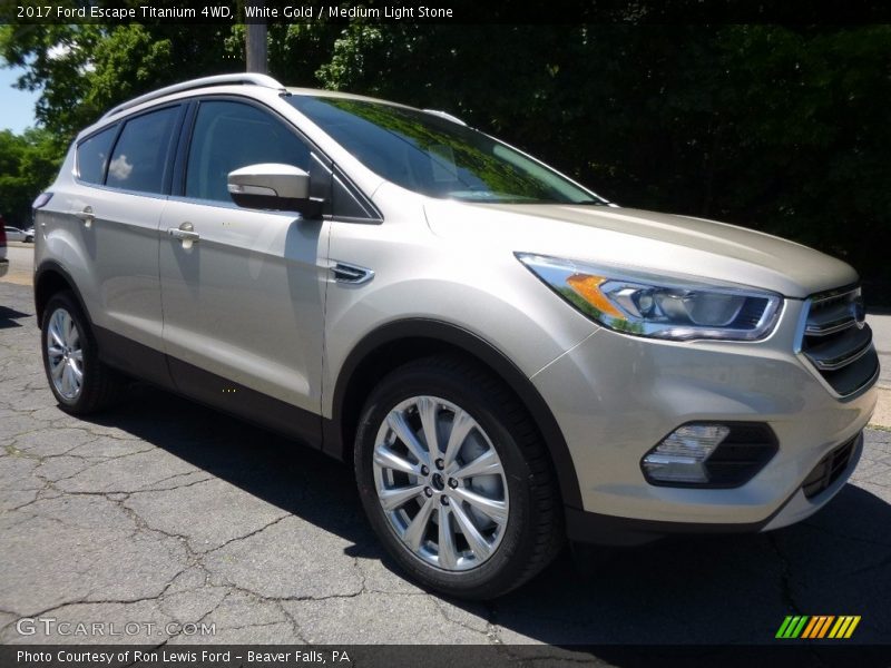 White Gold / Medium Light Stone 2017 Ford Escape Titanium 4WD