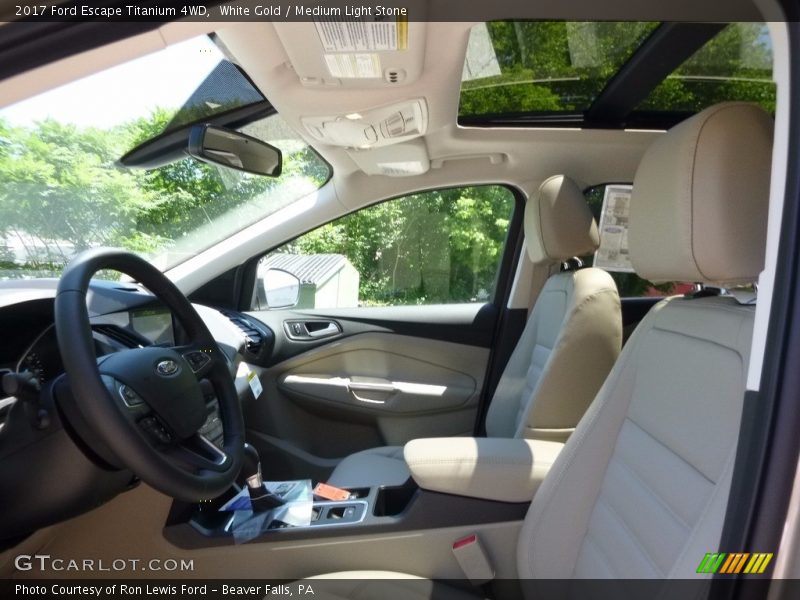 White Gold / Medium Light Stone 2017 Ford Escape Titanium 4WD