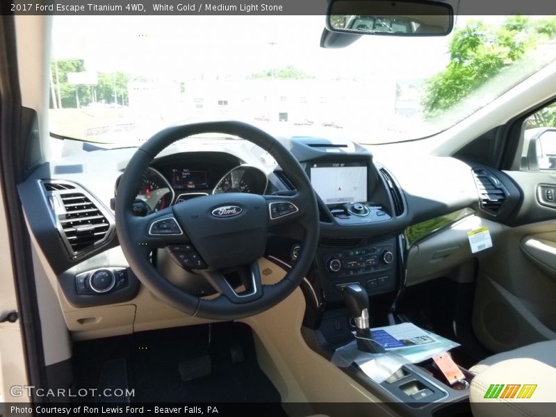 White Gold / Medium Light Stone 2017 Ford Escape Titanium 4WD