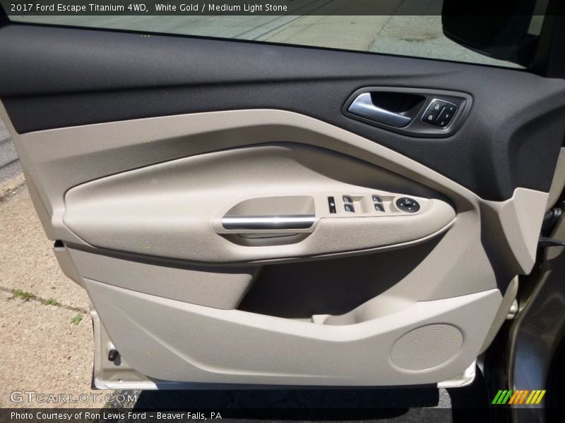 White Gold / Medium Light Stone 2017 Ford Escape Titanium 4WD