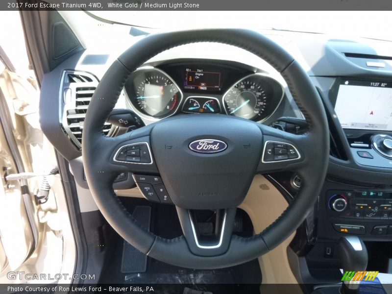 White Gold / Medium Light Stone 2017 Ford Escape Titanium 4WD
