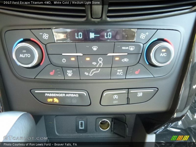 White Gold / Medium Light Stone 2017 Ford Escape Titanium 4WD