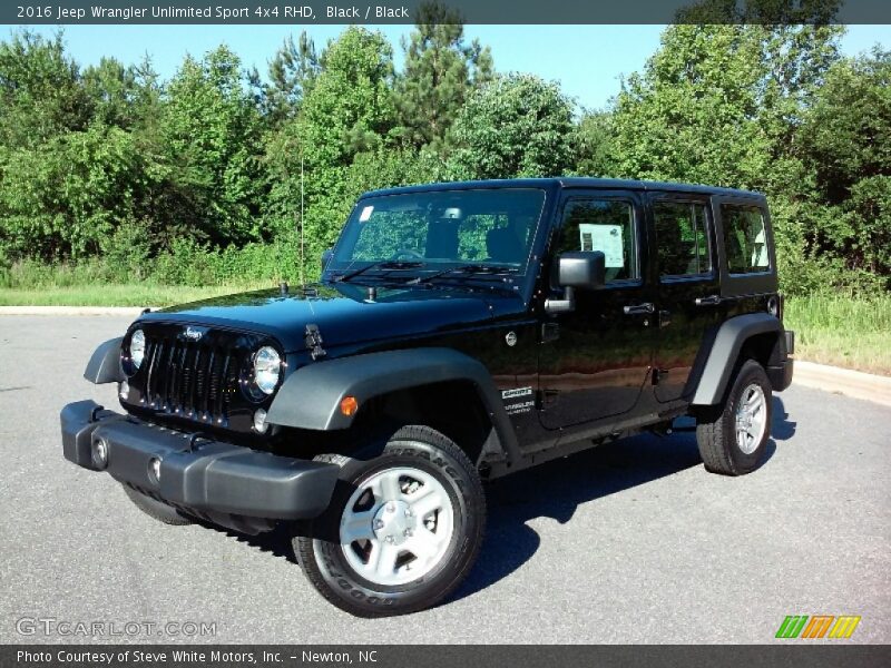 Black / Black 2016 Jeep Wrangler Unlimited Sport 4x4 RHD